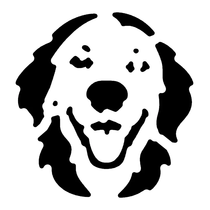 Easy golden retriever pattern with the broadest shapes