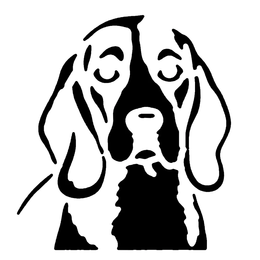Beagle pumpkin stencil, shown glowing
