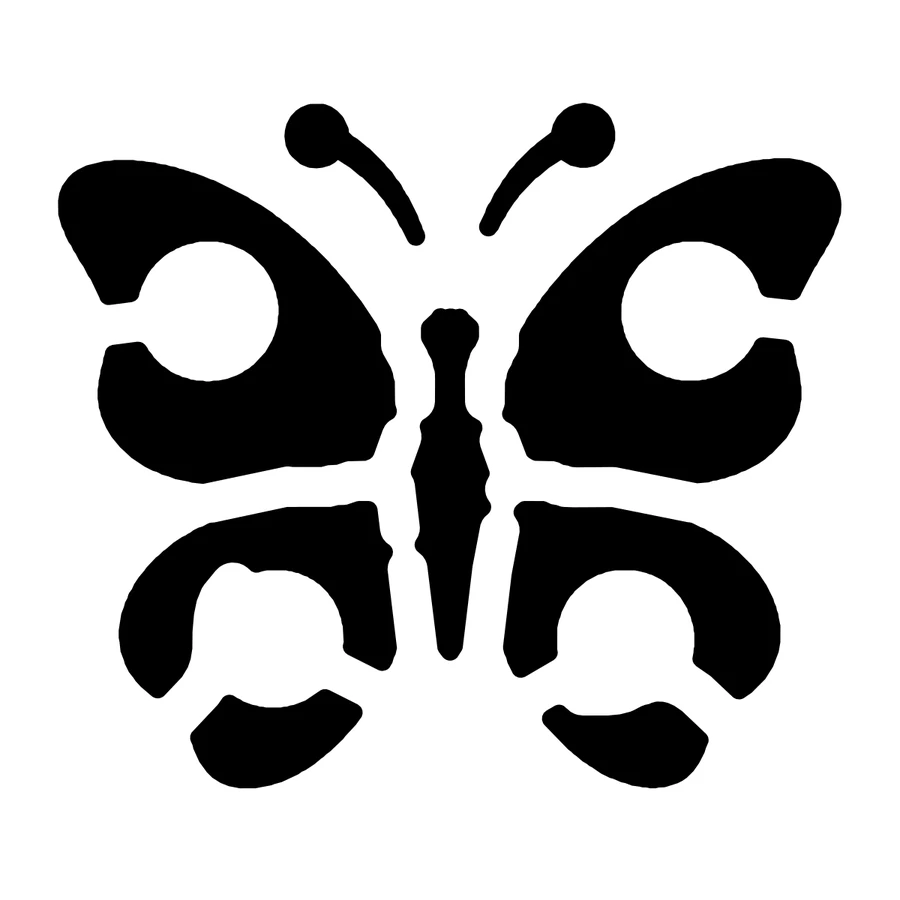 Butterfly pumpkin stencil, shown glowing