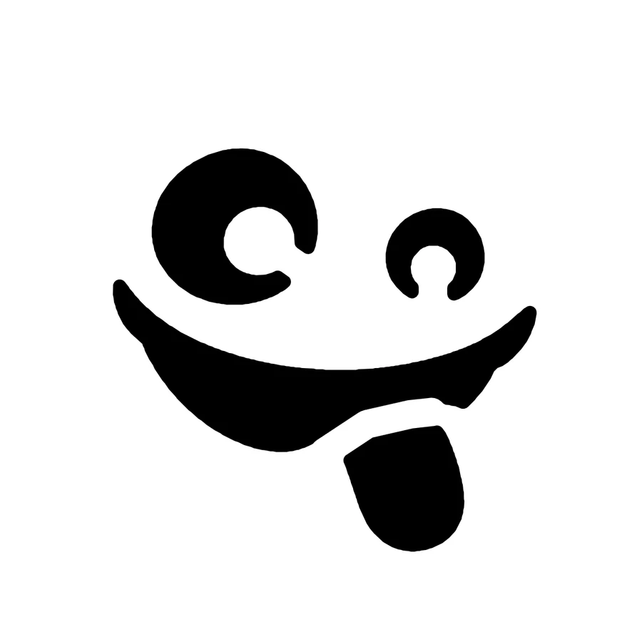 Silly Jack-o'-Lantern Face pumpkin stencil, shown glowing