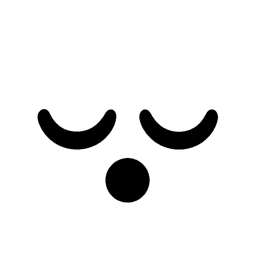 Sleepy Jack-o'-Lantern Face pumpkin stencil, shown glowing