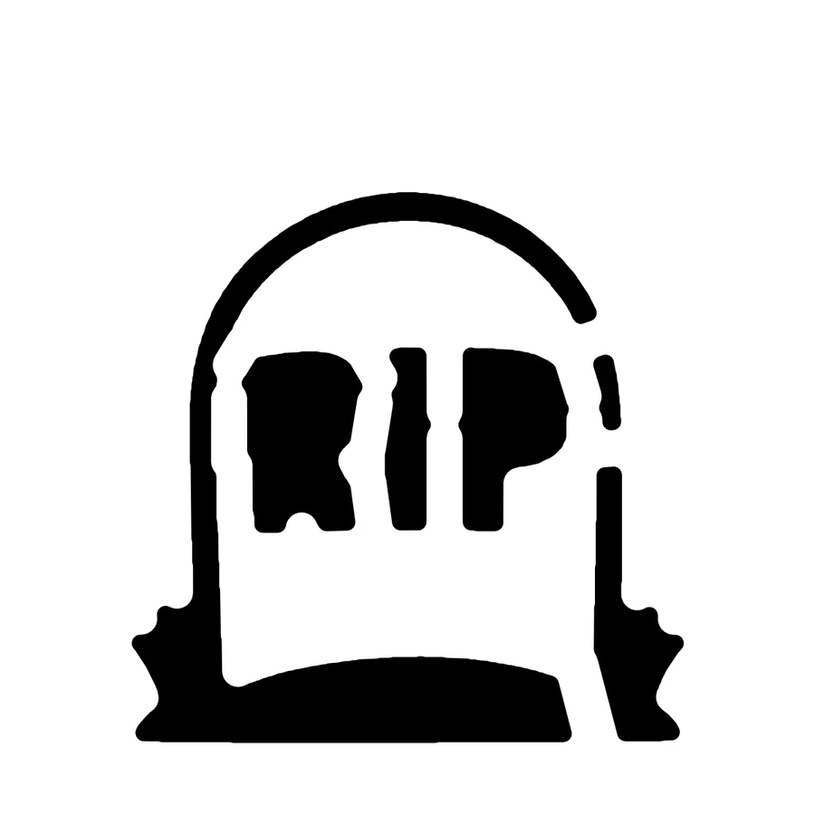 Tombstone pumpkin stencil, shown glowing