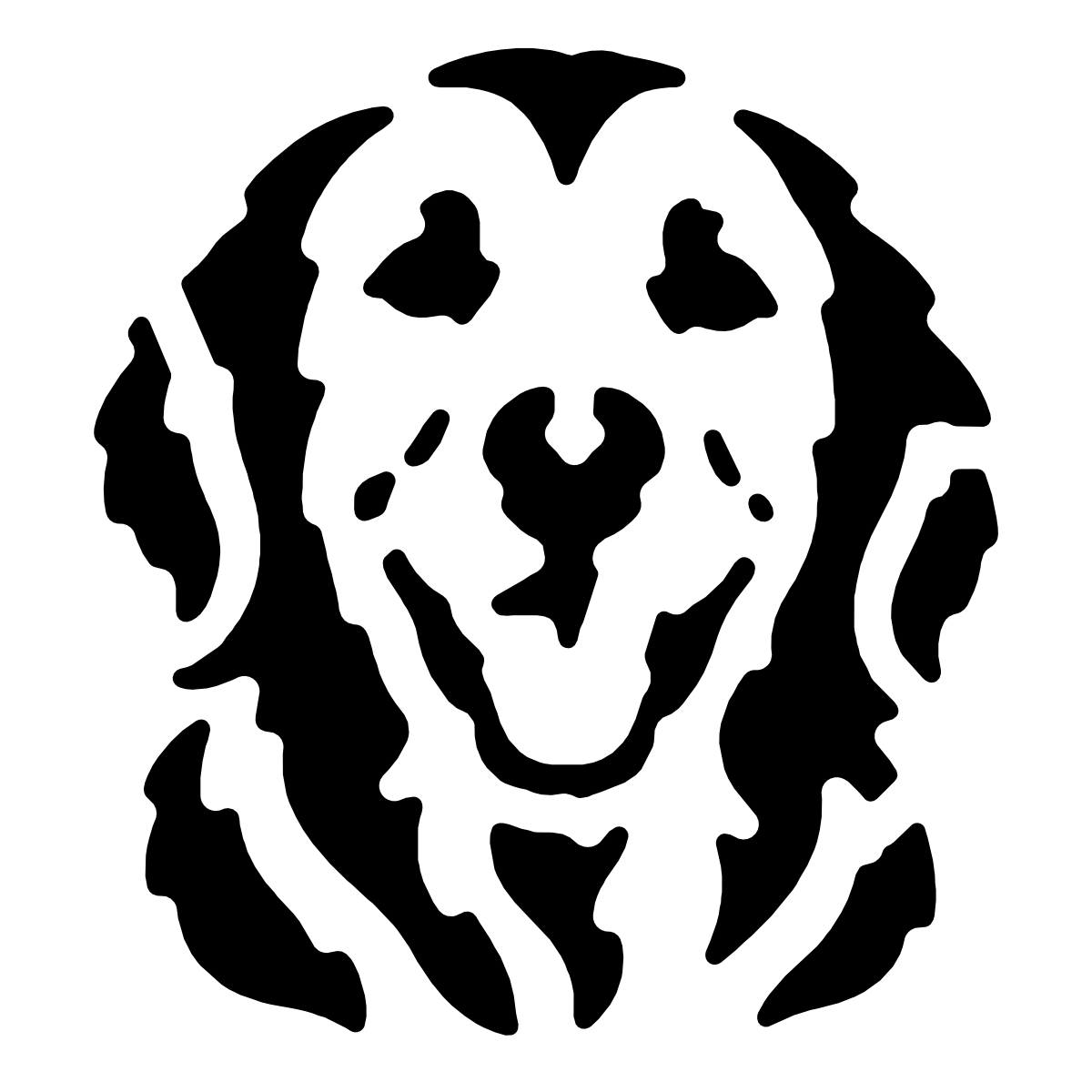 Actual golden retriever sample stencil included in the downloadable PDFs